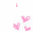 Pixelated pink hearts float over white background with text 'i love' and 'i love cameron' in pink pixel font.