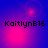 Four- of blue and pink gradient backgrounds with pixelated text 'KaitlynB16' in each , showing animation changes in light effects