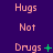 Animated sequence showing text elements changing with green symbols on a purple background.
