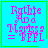 Four identical cyan squares with green borders display pink pixelated text reading "Rgtbie Add Matsa = BFFL"; include small green plus signs in the bottom-right corner
