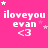 Pink background with repeated white text 'iloveyou evan <3' and small star symbols in various positions across the