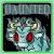 Pixelated animated ghost icon with red eyes and golden horns, displayed in a two-frame contact sheet under the word 'HAUNTED' on a gray background.