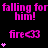 A black background displays pink text and symbols in a pattern with animated heart sequences. The text "falling for him!" and "fire<33" repeats across the , with hearts appearing and disappearing in vertical . The animation shows hearts rising from the bottom of the to the top, replacing the text in some . The rightmost has a gray square at the bottom. The animation is a sequence of heart animations in , with text remaining static. The hearts are pink and the text is pink. The background is black. The animation shows hearts rising from the bottom to the top of the . The rightmost has a gray square at the bottom. The text "falling for him!" and "fire<33" repeats across the . The hearts are pink and the text is pink. The background is