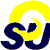 A static pixelated icon featuring a yellow curved shape above two dark blue stylized letters on a white background.