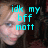 Pixelated image with cyan text overlay reading 'idk my bff mott' over a blurred face and dark background.