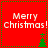 Red square icon with 'Merry Christmas!' text and green tree symbols, featuring animated tree growth in two quadrants.