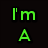Green pixelated text 'I'm A rawr' on black background with Monster Energy logo in top-right corner.