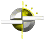 Animated sequence of a yellow sphere with 'About' text, silver and white geometric fragments, and yellow lines on gray background.