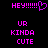 Pixelated pink text and symbols on black background with one version showing a heart symbol replacing the last exclamation mark.