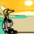 Animated contact sheet showing a tug-of-war game between two cartoon characters with visible text overlays and repeated character poses across frames.