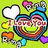 Pixelated icon with green background, central heart-shaped design containing 'I Love You' text and cartoon character face, surrounded by floating hearts and speech bubbles.