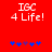 Red background with white text 'IGC 4 Life!' and blue star-like symbols arranged in two , showing animation changes between frames
