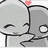 Two gray cartoon figures hug, one with closed eyes and a pink heart above its head; blue pixelated text reads '2 GRAY HUGGERS' on the right.