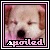 identical dog face icons with pink and white borders, each displaying the word 'spoiled' in stylized text below a pixelated puppy image
