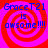 Four identical display blue text over a red and pink spiral background with no visible animation changes