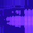 A 5x5 contact sheet of animated frames from a purple-themed buddy icon showing sequential text changes and stylized waveforms against a dark blue background.