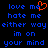 Pixelated text-based buddy icon with blue and orange elements on black background, showing two identical frames side-by-side in a contact sheet layout.