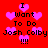 Red background with pink hearts and black text reading 'I Want To Do Josh Colby !!!!' repeated twice in a pattern