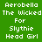 Green background with white pixelated text arranged in a , displaying repeated phrases and names