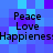 Blue and purple pixelated background with repeated text elements in black font.
