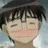 A 48x48 pixel animated buddy icon featuring a close-up of an anime-style character with closed eyes and pink cheeks on the left, paired with "Anime IM" text in white pixelated font on black background on the right.