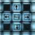 A grid of nine square tiles with blue-gray backgrounds, each containing a black symbol or shape in the center.