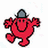 A 48x48 pixel animated contact sheet showing three frames of a red cartoon character with a gray hat, accompanied by text "Ooooooh" and "Yeah!!!!" on black backgrounds.
