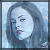 Four- with three women's portraits and 'Charmed' text on a light blue background