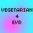 Pixelated text 'VEGETARIAN' appears above a number and letters on a blue-pink gradient background.