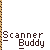 Animated sequence of a yellow cartoon character with white head and arms, positioned below 'Scanner Buddy' text on gray background.