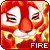 Animated contact sheet of a cartoon tiger mascot with fiery background and "FIRE" text across multiple frames showing subtle facial expression changes.