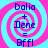 Four identical display a blue text equation on pink and cyan spiral background with no visible animation changes
