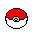 Five pixelated red-and-white spherical icons with gray circular buttons, arranged in two on a light gray background