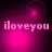 A four- of pink and purple pixelated text reading 'iloveyou' with shifting light effects on a dark background