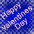 A 3x3 contact sheet of animated Valentine's Day icons with diagonal text on colored backgrounds, each frame showing a different color scheme and background pattern.