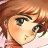 Pixelated anime-style character face with brown hair and large eyes on left, black background with white text "Anime IM" and signature "cOw" on right.