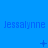 Blue background with repeated 'Jessalynne' text and changing symbols below each