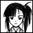 Black-and-white pixelated anime-style character with long dark hair and a neutral expression, next to text reading "Anime IM" and "com" on a black background.