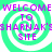 Four identical pixelated icons arranged in a , each featuring a green and white spiral background with purple text reading "WELCOME TO SHARNAK'S SITE"