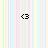 < 3 in black pixelated font on pastel vertical stripes background.