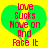 Green heart-shaped icon with red text on yellow background, displaying 'love Sucks Move on And Face It' in pixelated font.