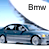 Animated contact sheet showing three frames of a blue BMW car icon with visible text elements and slight animation differences between frames.