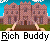Pixelated cartoon character in yellow shirt stands before TV showing rocky landscape, with green grass and brown brick wall background.