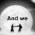 Black-and-white animated icon with four showing text fragments and dancing figures under a circular light effect