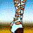 Pixelated cartoon image of a woman in a bikini on a beach with text asking where to find her, displayed as a contact sheet frame.