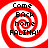 Red and white spiral background with black text reading "Come Back home FALINA!!" in four identical quadrants.