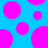 Static image of pink circles on a blue background with one circle having a missing segment.