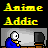 Pixelated image of a character in blue clothing sitting at a desk watching a TV, surrounded by yellow text on black background.