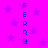 A static image with a bright pink background featuring scattered purple stars and vertical blue text reading "FERRY" repeated on both sides.