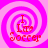 Four identical pink spiral backgrounds with red text reading "I Love Soccer" arranged in a